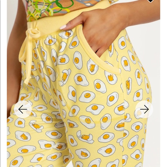 GUDETAMA COMFY PANTS SIZE XS BLACKMILK NWT HELLO KITTY YELLOW POCKETS - Picture 5 of 10